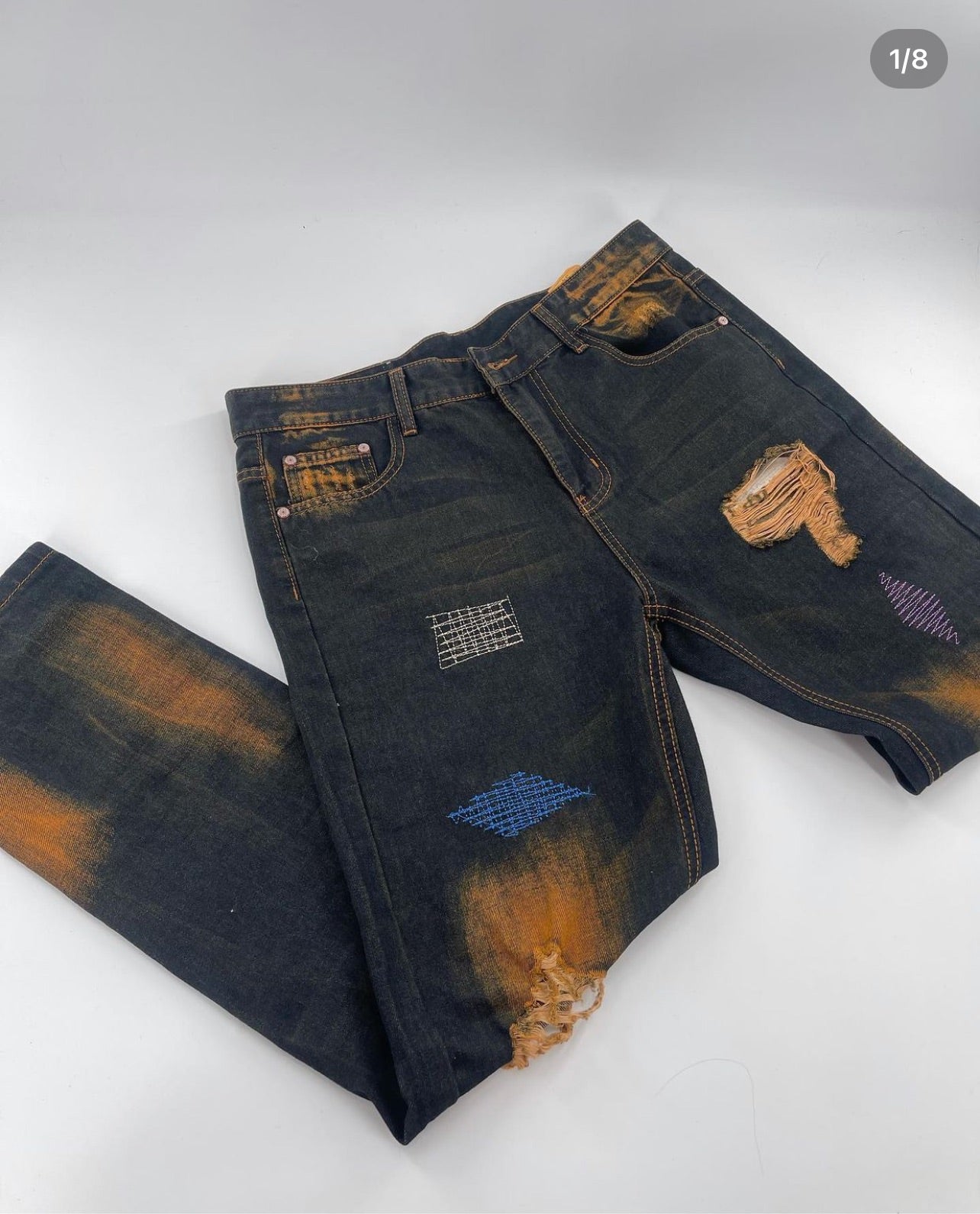 “Fashion Jeans” Embroidered Jeans (Sz 34)