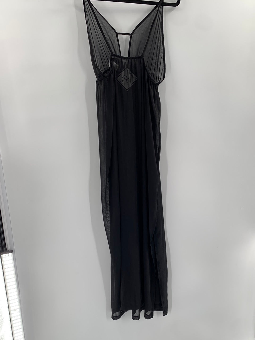 Out From Under -  Black Mesh Maxi Dress (Size Small)