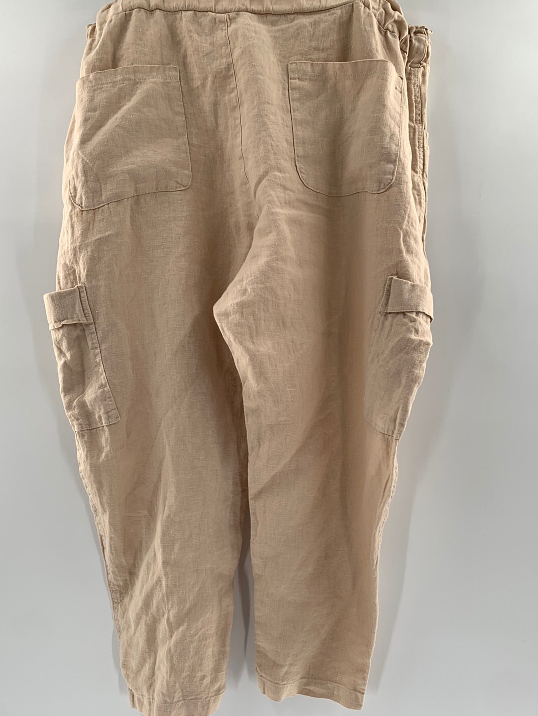 AMADI / Free People 100% Linen Blush Button Up Trousers (Size 2X)