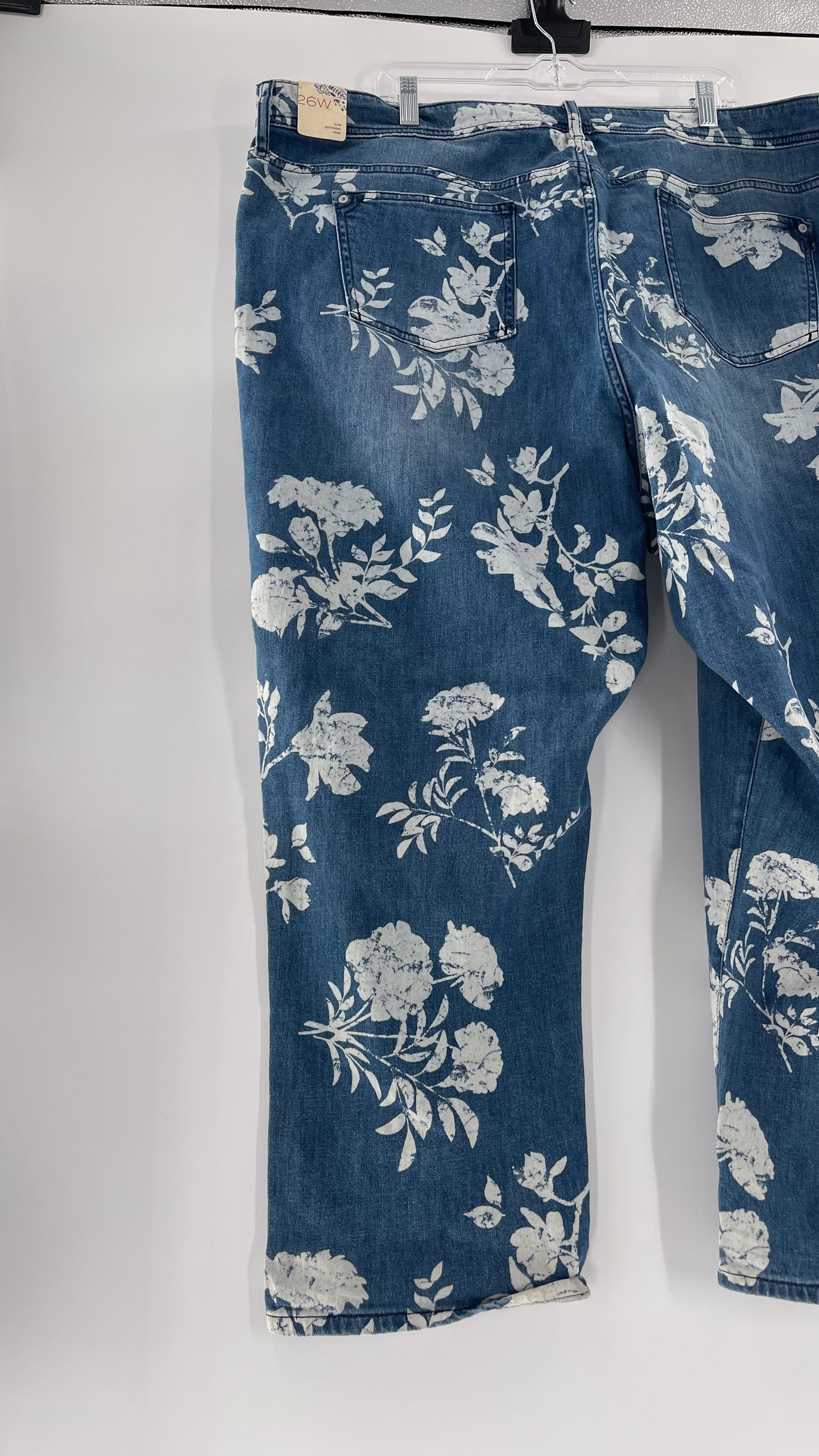 Pilcro + The Letterpress Anthropologie Bleached Florals Jeans (26W PLUS)