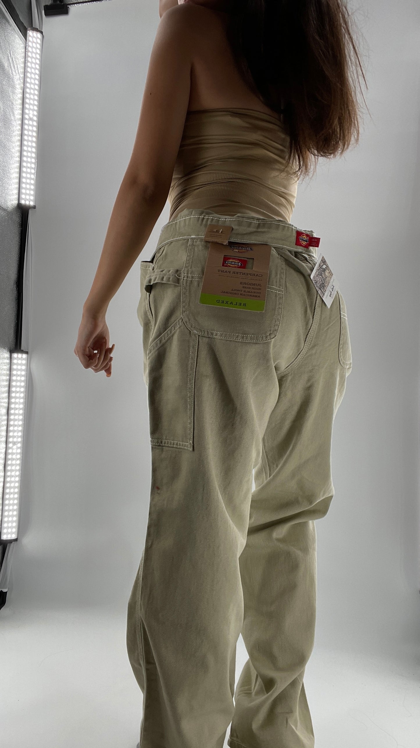 DICKIES Tan High Rise Relaxed Carpenter Pants (13/31)