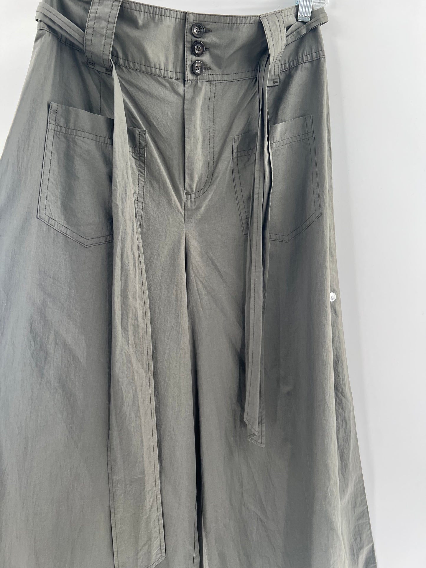 Free People Olive Flare Pants with Belt (Size 26)