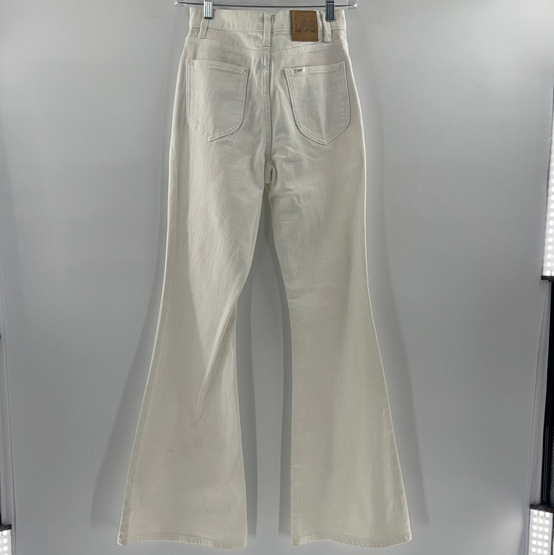 Free People x Lee White Flares (Sz 25)