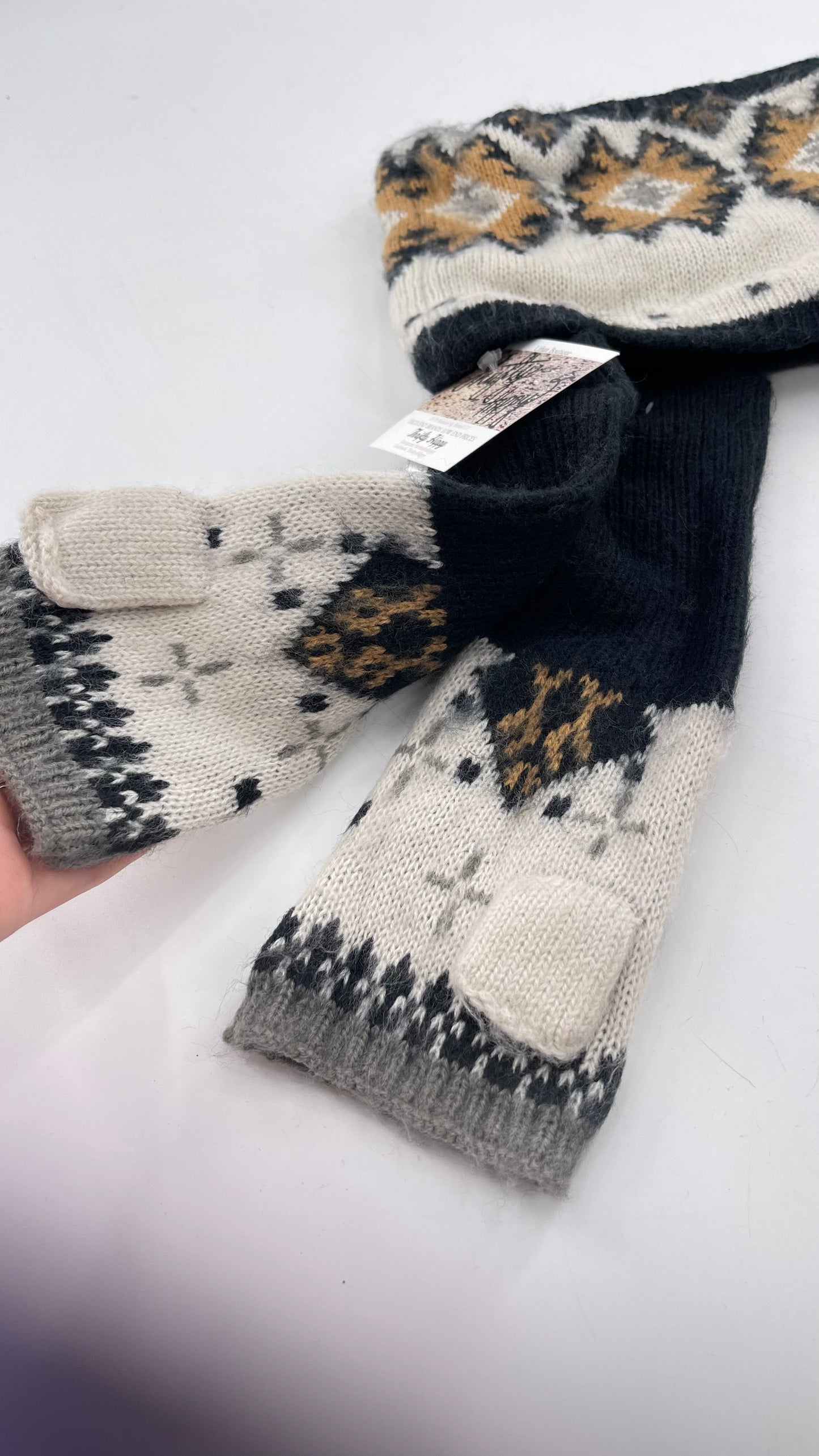 Urban Outfitters Knit Headband and Mitten Set