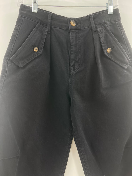 Free People Button up Black Jeans (Size 27)
