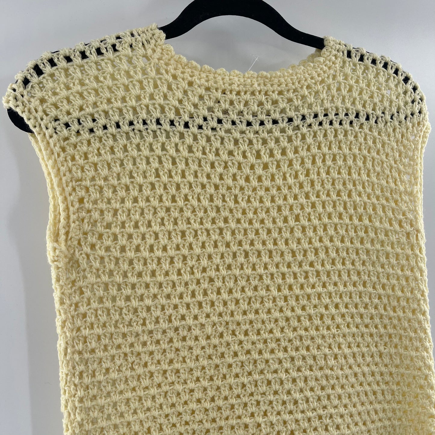 Hand knit Vintage Daisy Toned Tank (S/M)