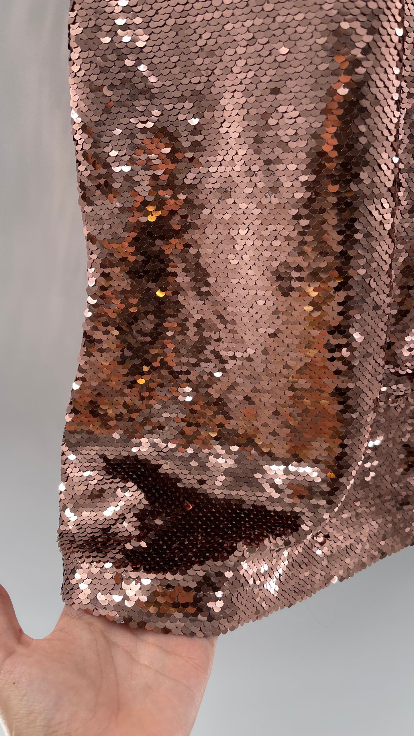 Free People X BB Dakota A Pretty Penny Rose Gold/Copper Sequin Dress (Medium)