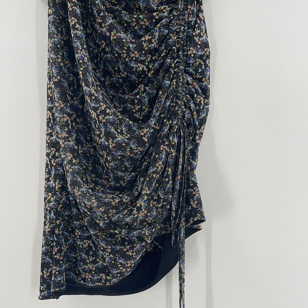 Free People Blue Floral Dress (Large)