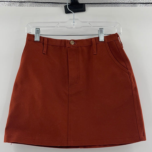 Urban Outfitters Renewal  Brick Color Canvas Mini Skirt (Size S)