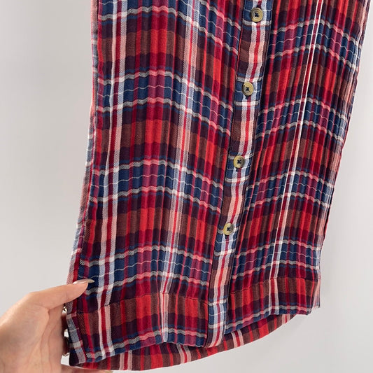 Urban Outfitters - Top to Bottom Button Down - Plaid Red Skirt (Size Small)