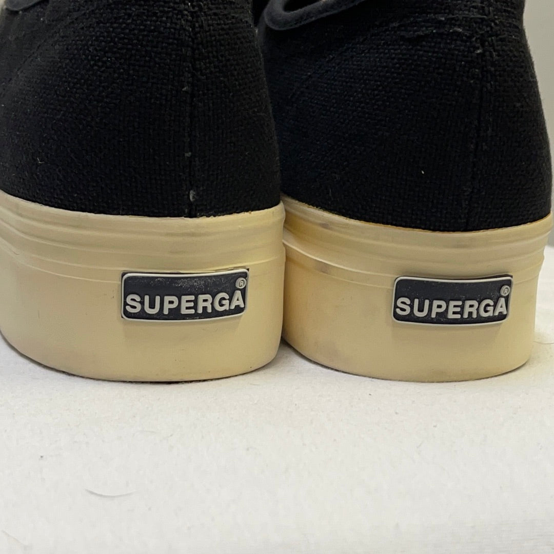 Superga Black Platform Sneakers