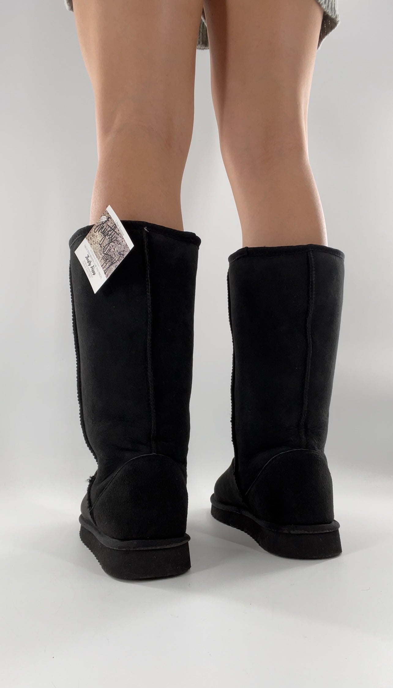 Black Suede and Sheepskin Fur Boots (9)