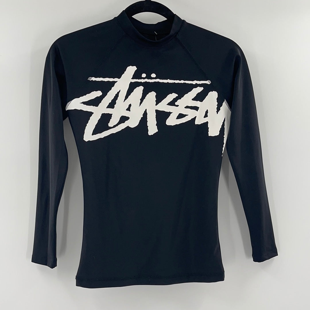 STUSSY black Rashguard Top (S)