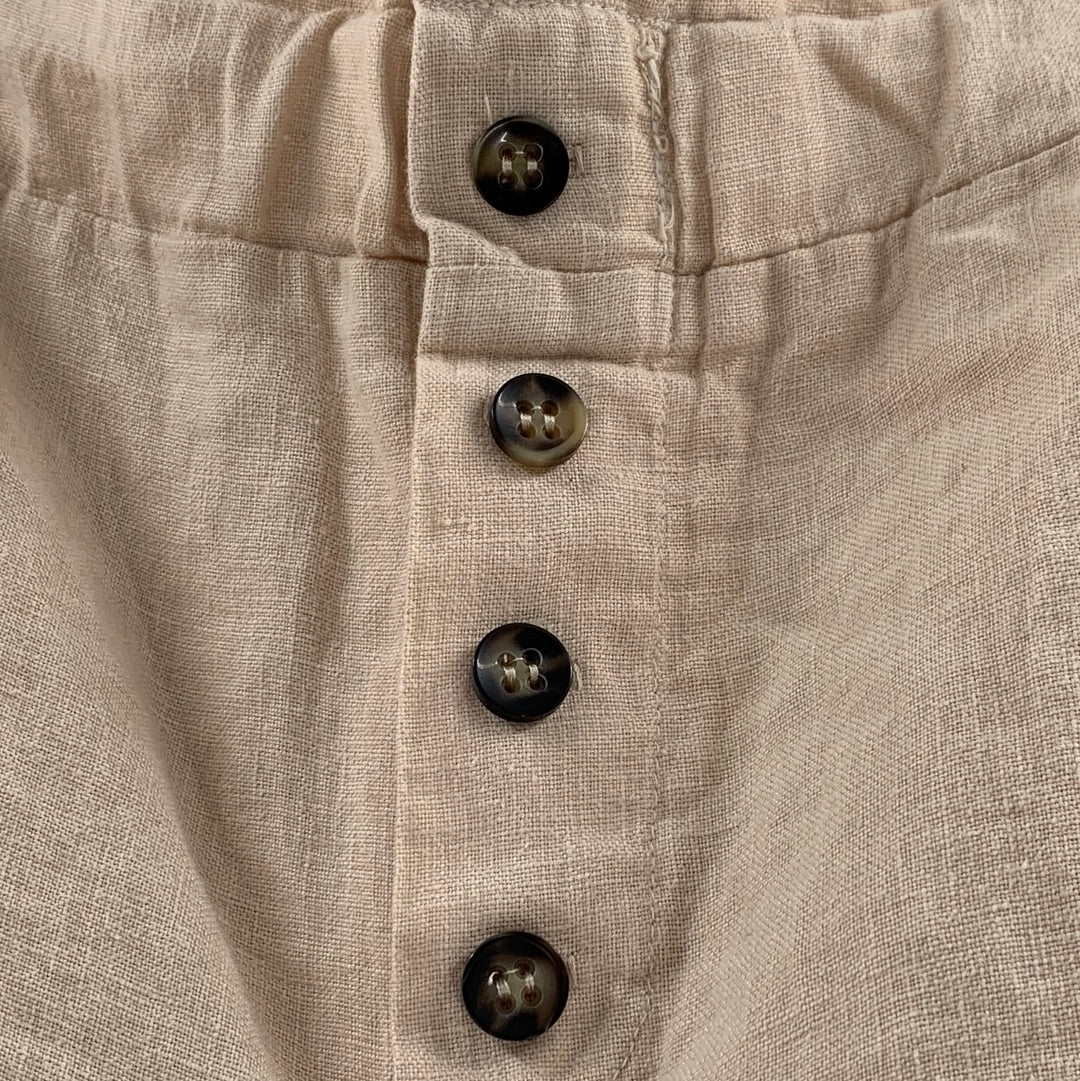 AMADI / Free People 100% Linen Blush Button Up Trousers (Size 2X)