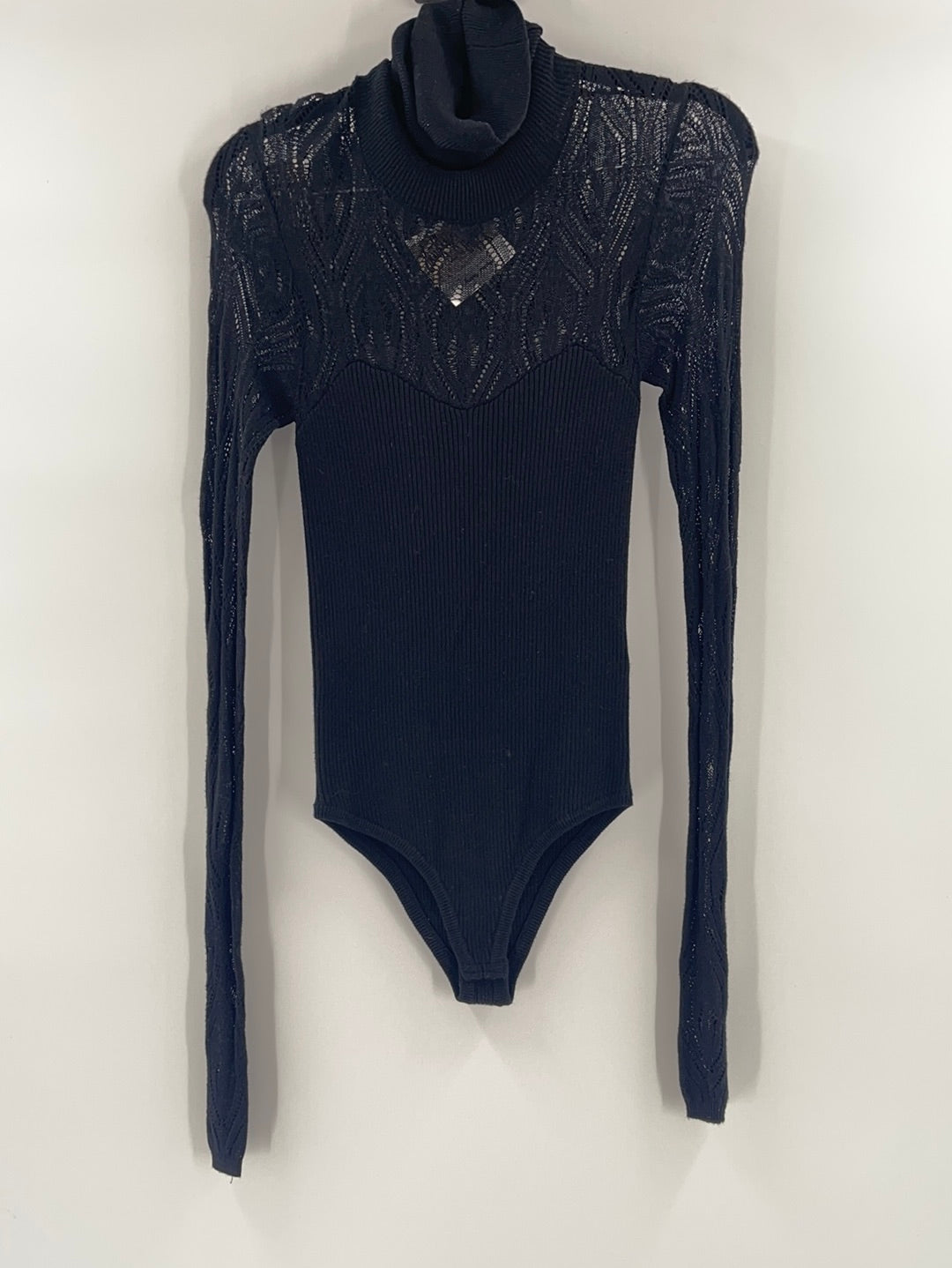 Free people Black Knit Bodysuit (S)