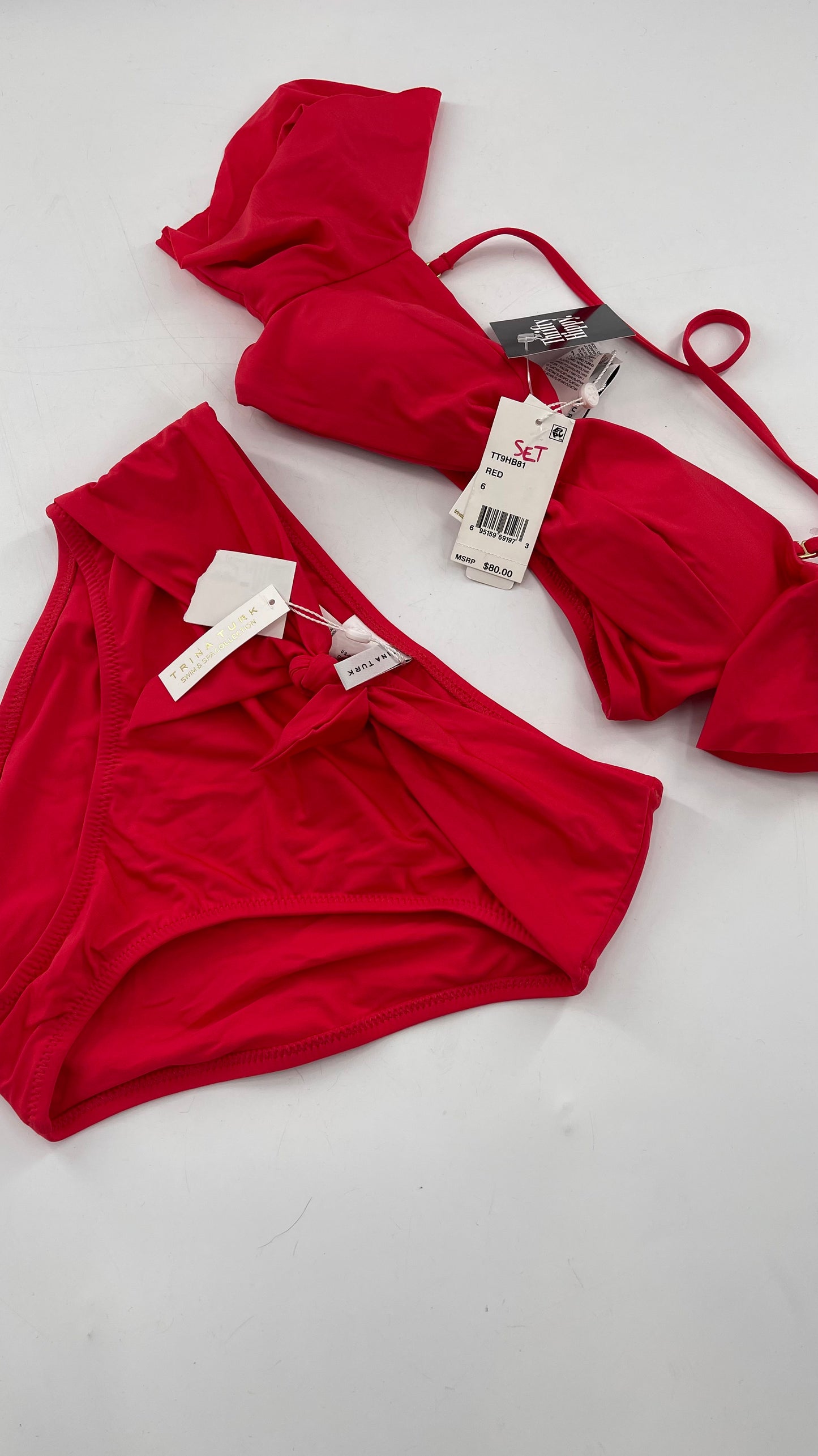 TRINA TURK Red Bikini Set with Tags (6)