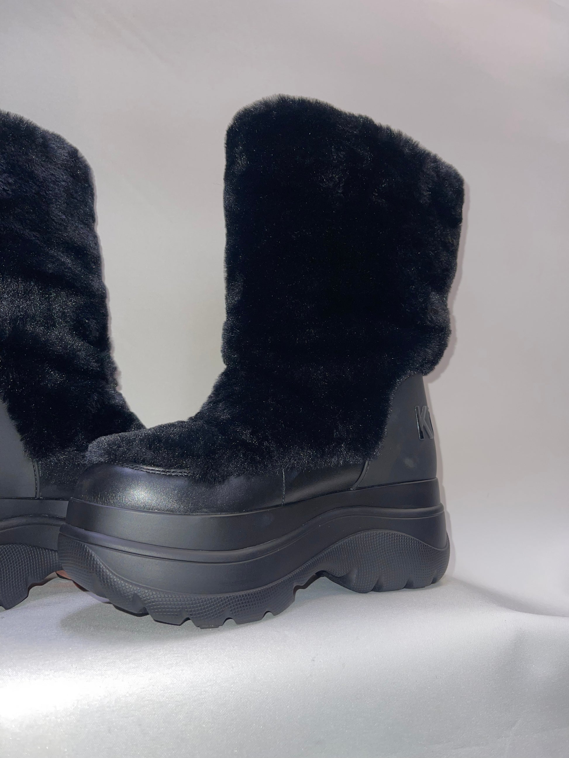 Michael Kors Black Platform Fur Boot The Thrifty Hippy