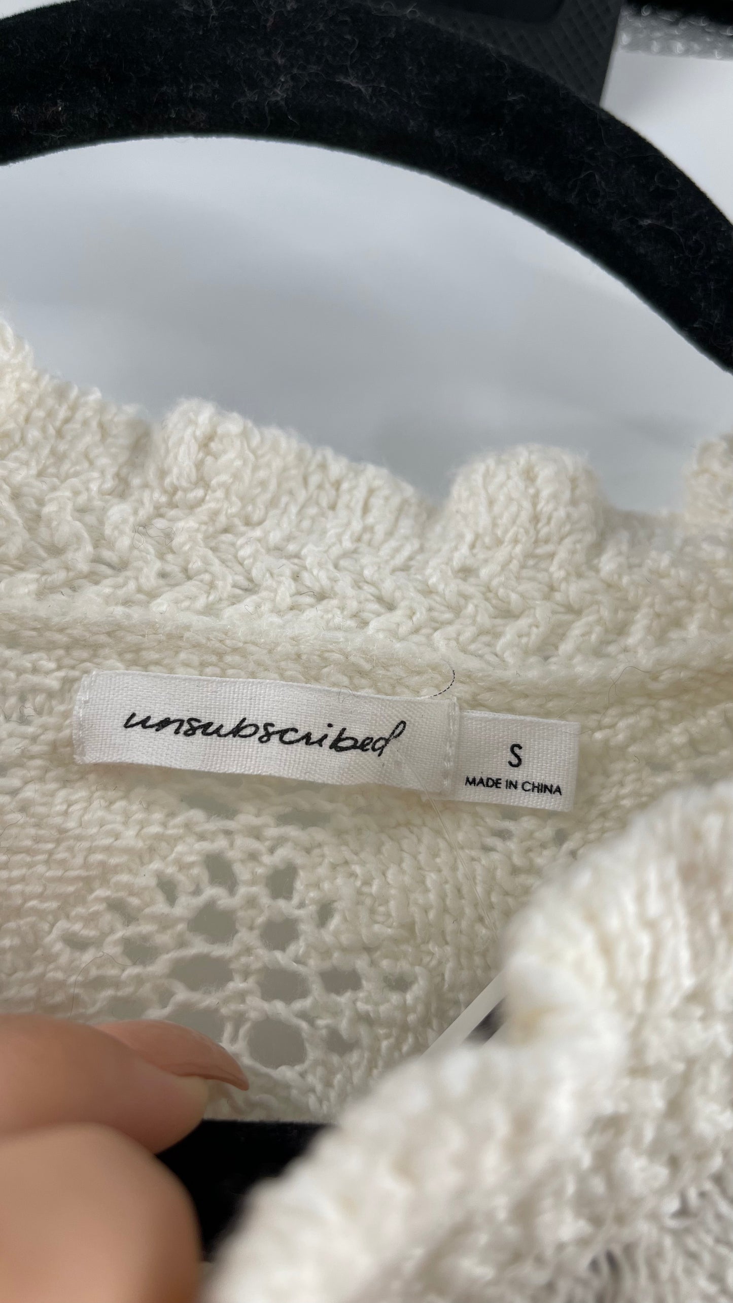 UNSUBSCRIBED Cream Sweater Size S