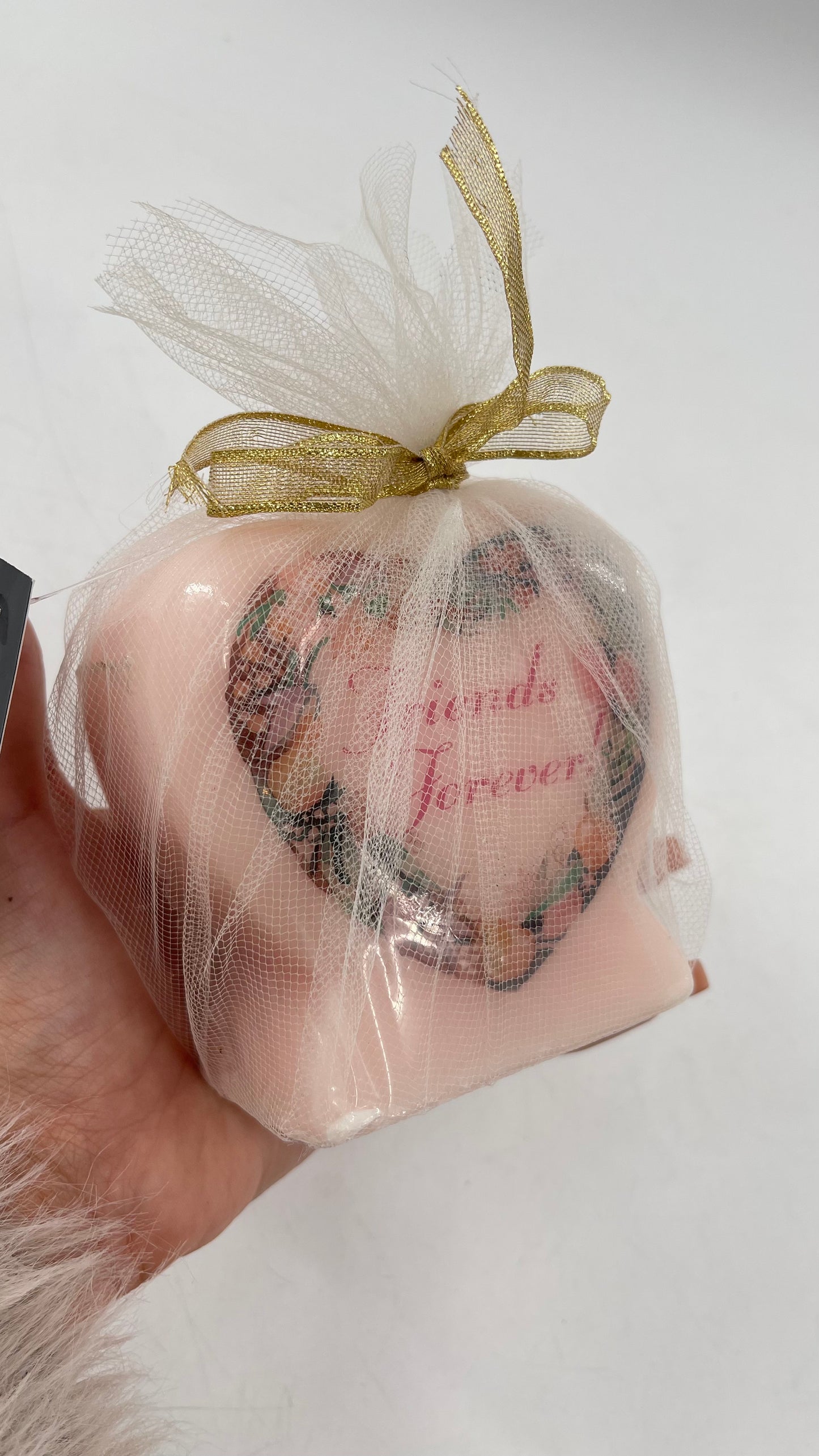 Vintage Friends Forever Heart Candle