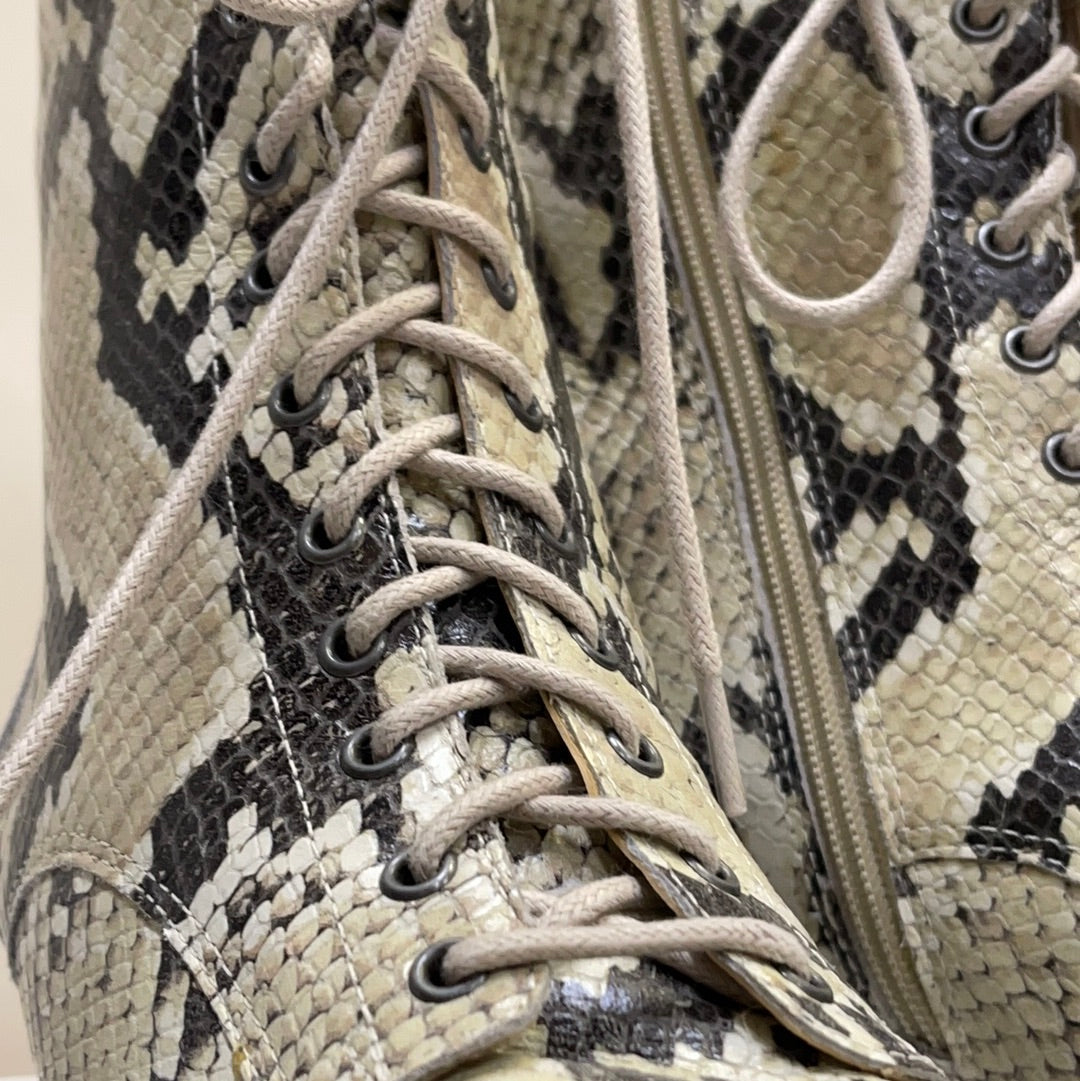 Matisse Snake Pattern Zip Up Boots