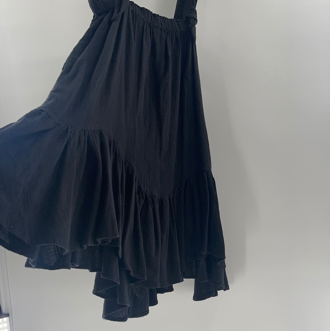 Free People - Black Pleated Mini Dress (XL)