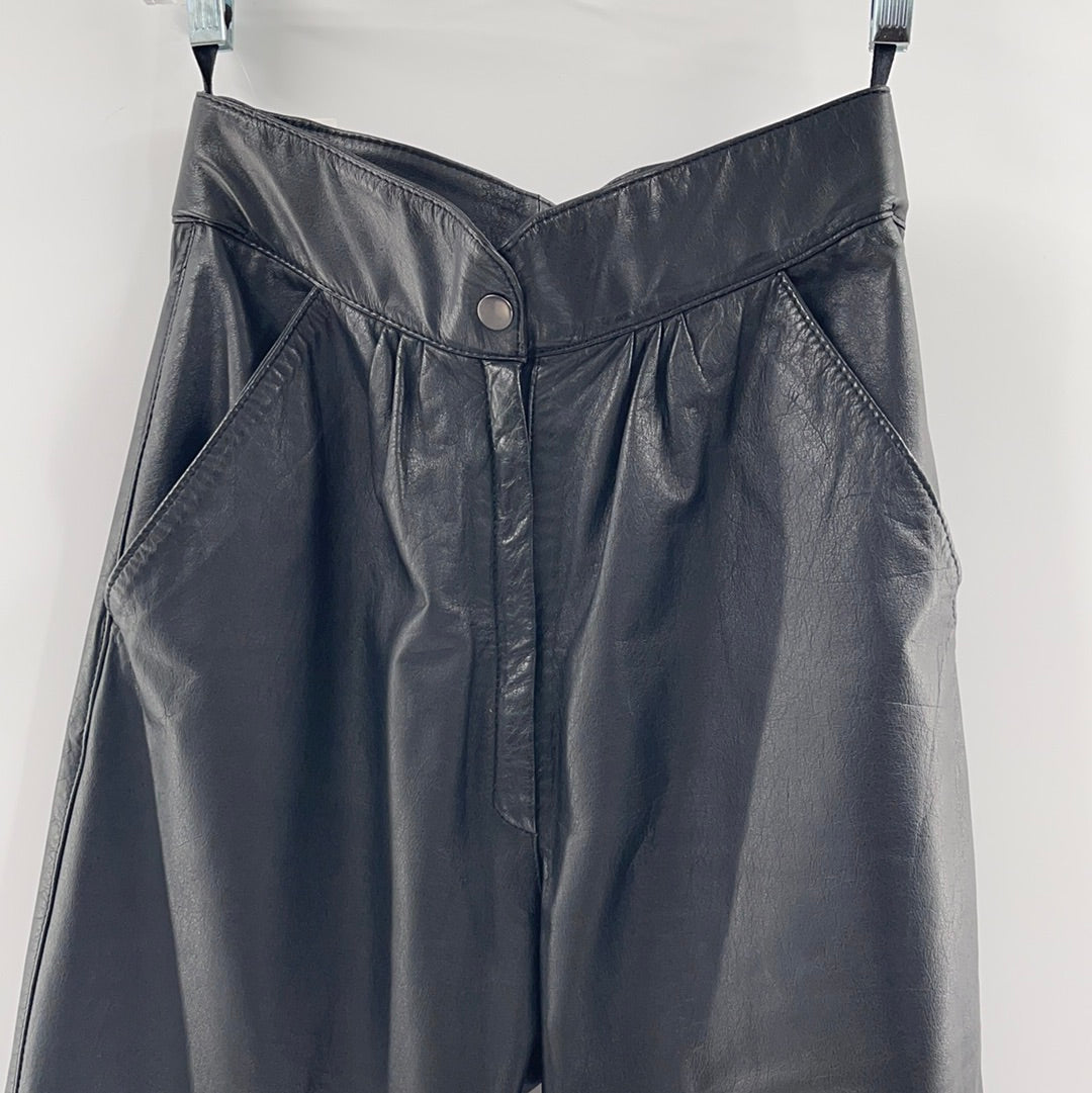 Vintage Pelle high rise Leather Trouser (Sz 2)