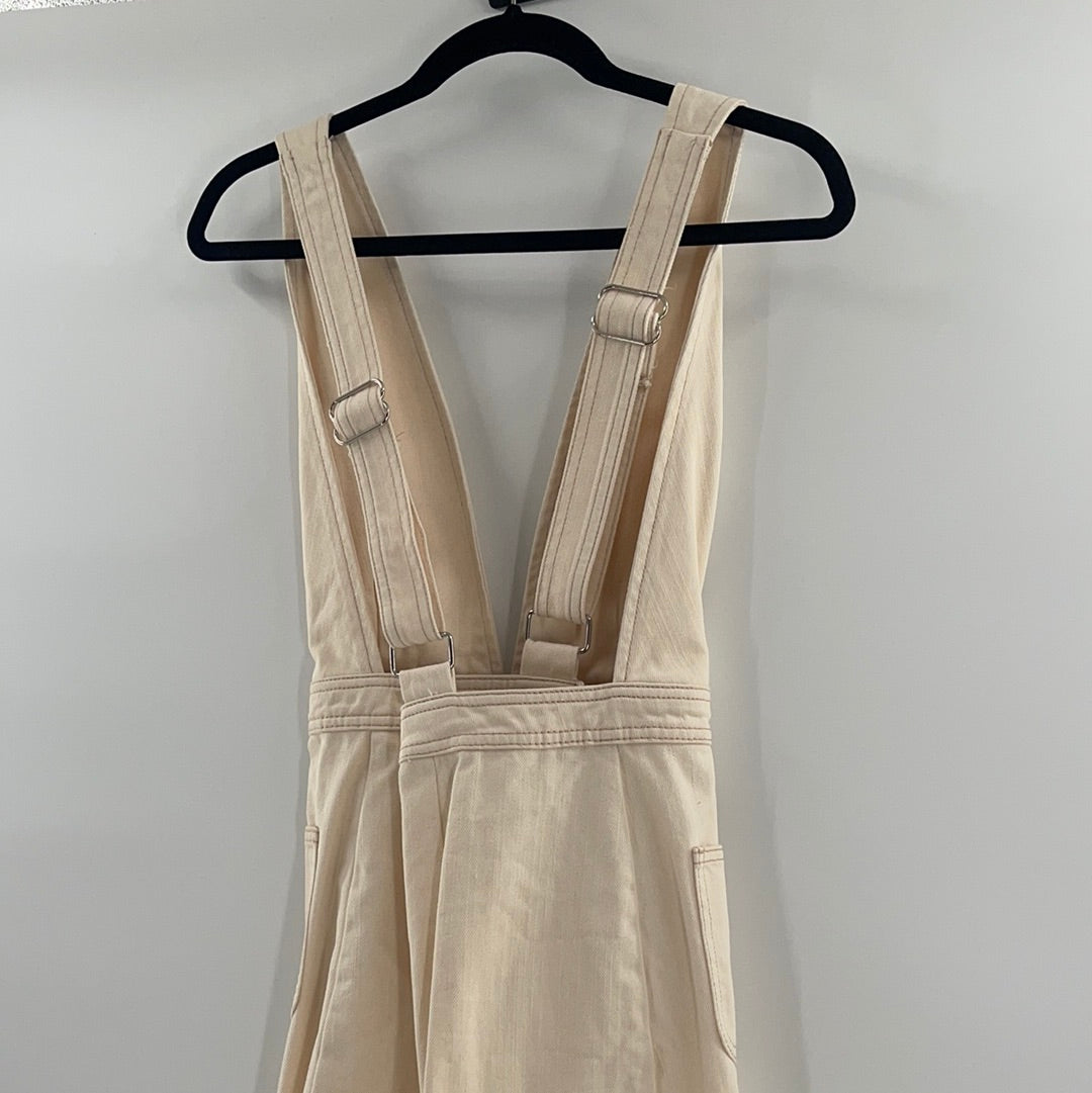 Cream overall dress hotsell