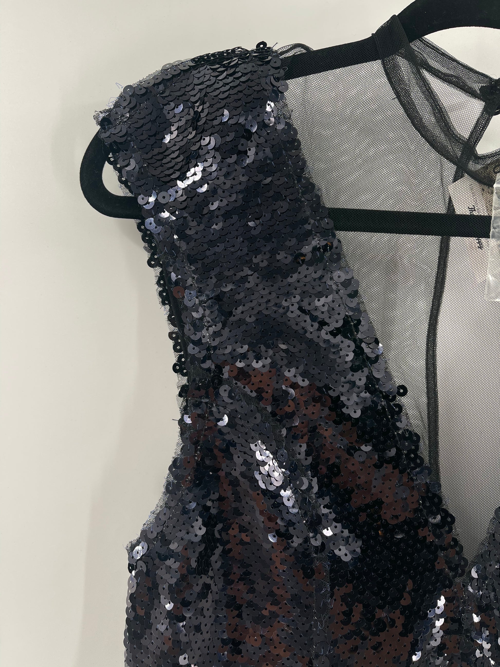 free people black sequin dress Free People That Girl Sequin Slip Dress in Black