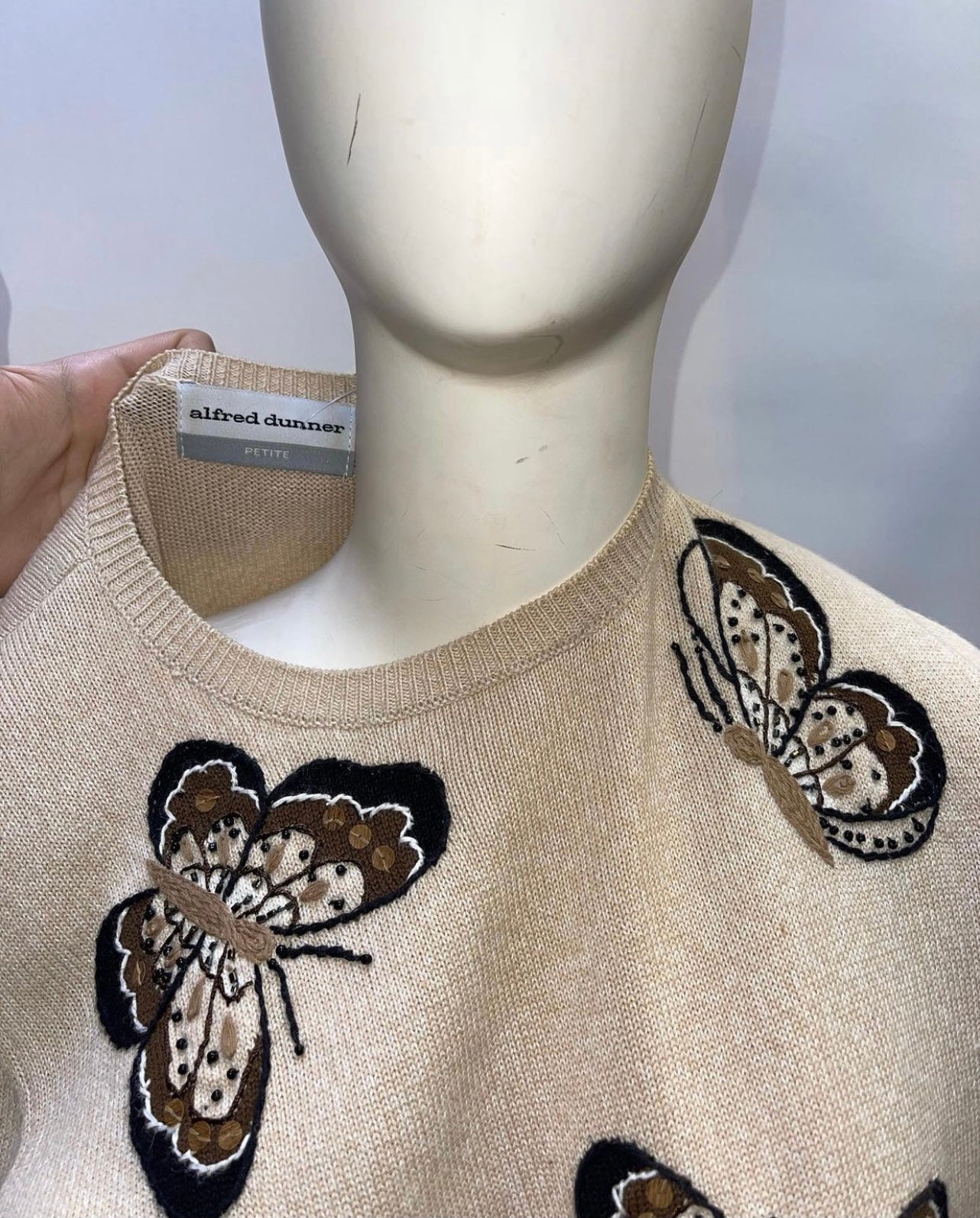 Vintage Alfred Dunner Butterfly Knit T (PM)