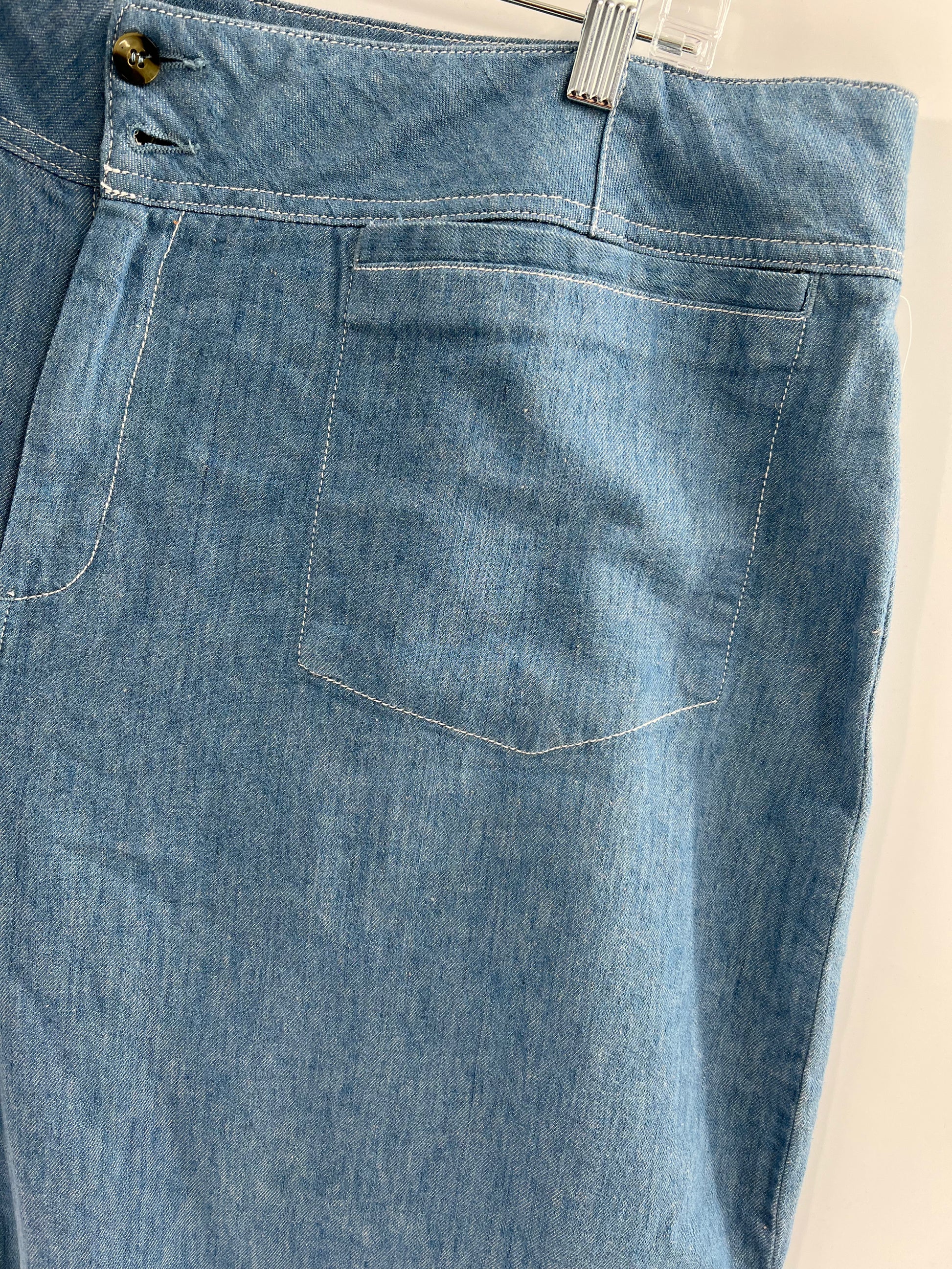 Pilcro and the letterpress Anthropologie Wide Leg Jeans Size 22W