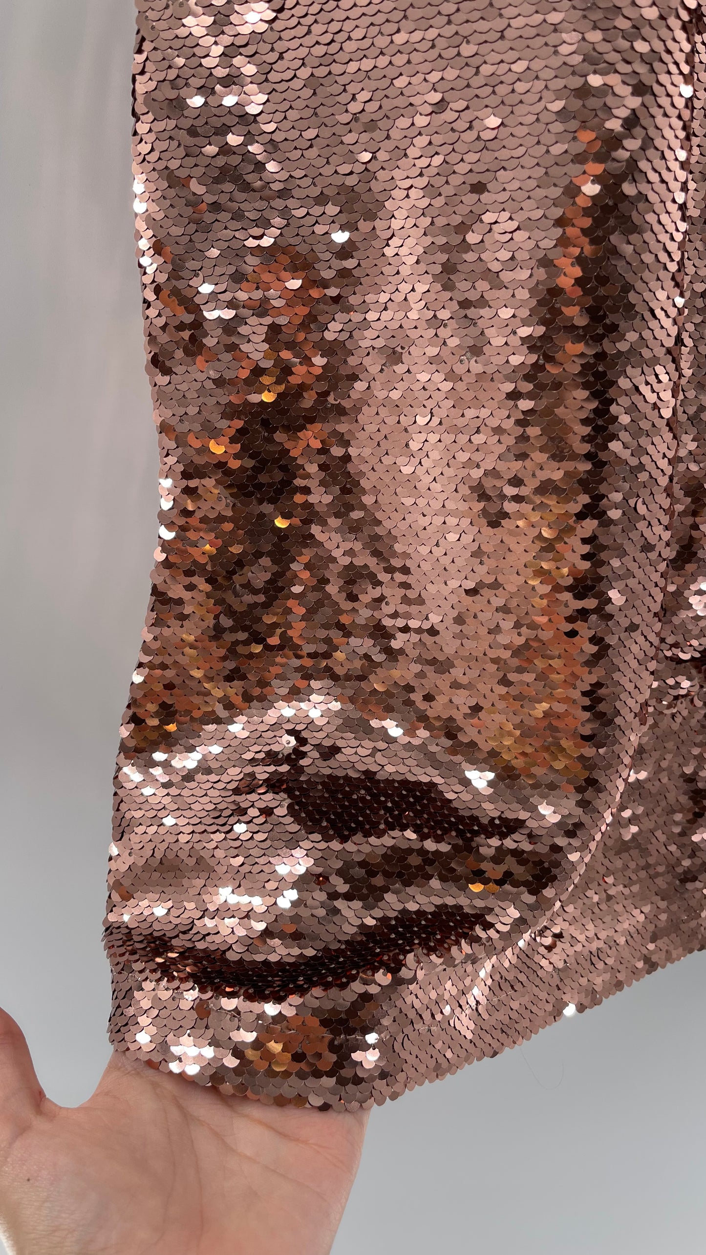 Free People X BB Dakota A Pretty Penny Rose Gold/Copper Sequin Dress (Medium)