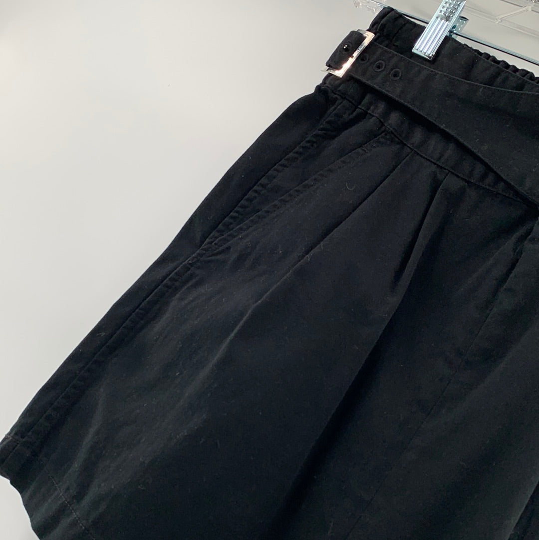 BDG Black Mini Skirt with Belt and Buckles (Size Medium)
