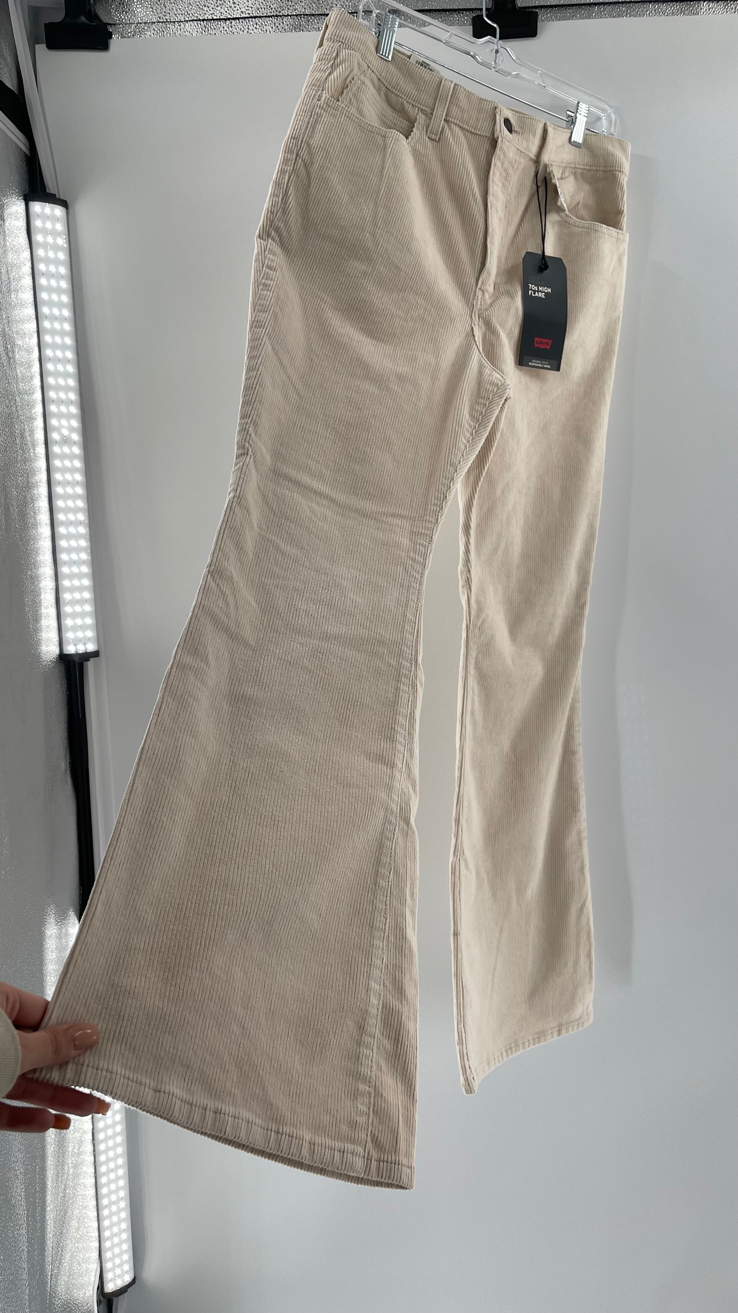 Free People Off White Corduroys 70s High Flare (31)