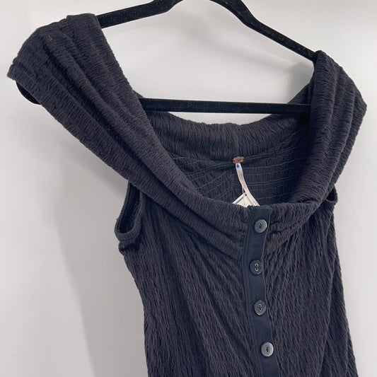 Free People Black Off the Shoulder Tank (M)