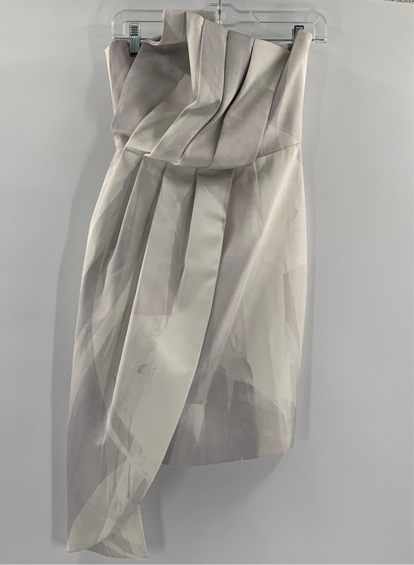 Keepsake White/Grey Asymmetric Dress (S)