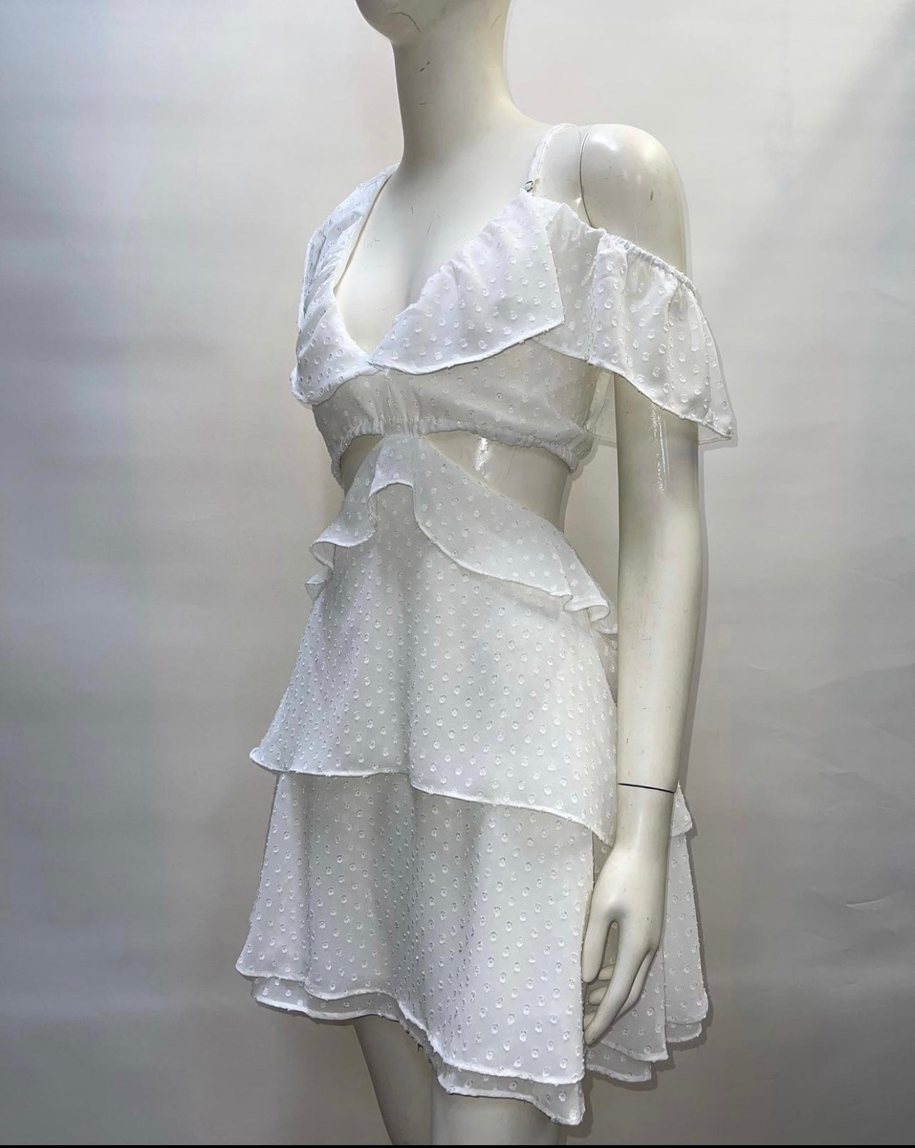 Lioness White Flamenco Dress (L)