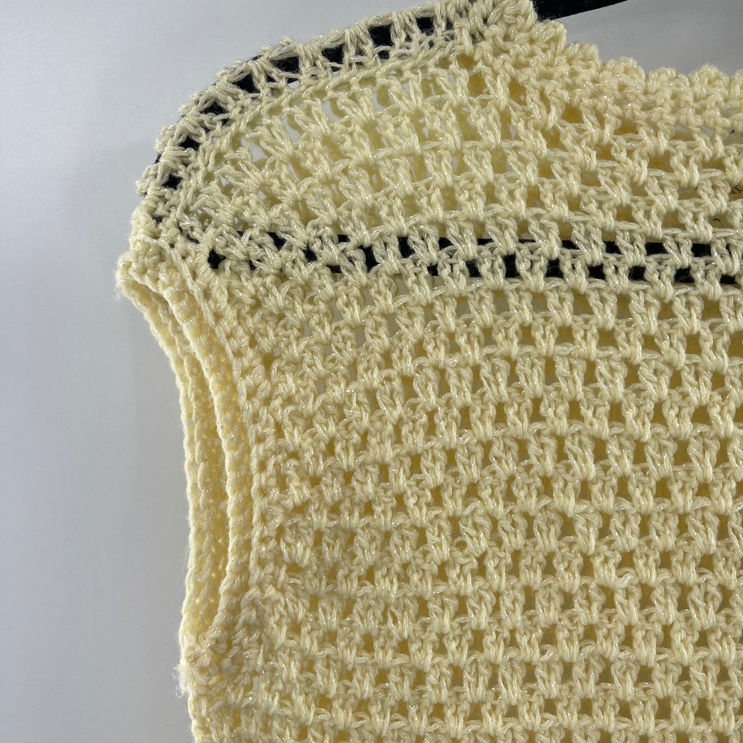 Hand knit Vintage Daisy Toned Tank (S/M)