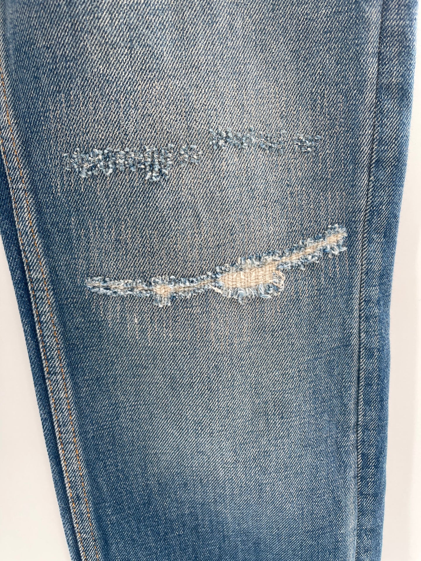 Free People Light Wash Ripped Jeans (size 26)