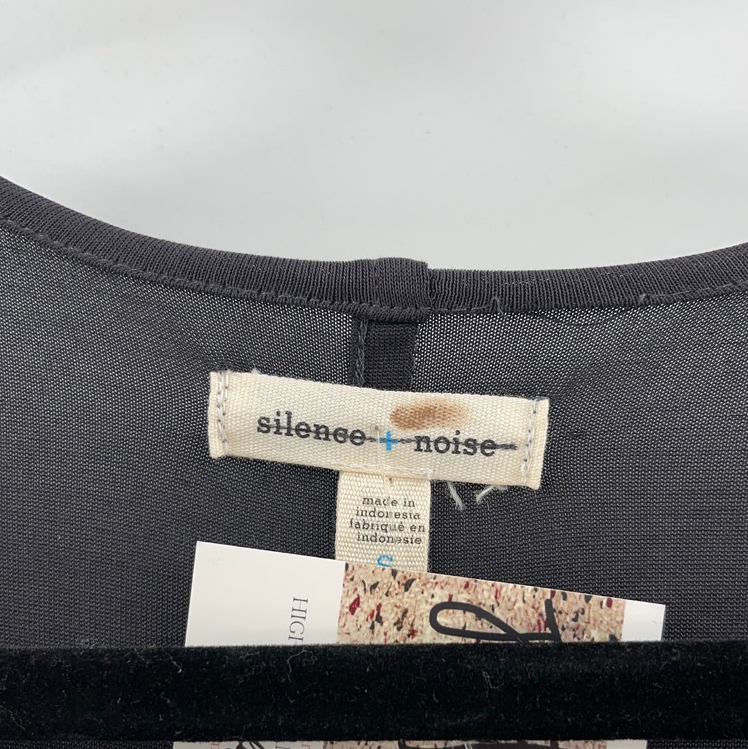 Silence + Noise Charcoal Wrap Top (S)