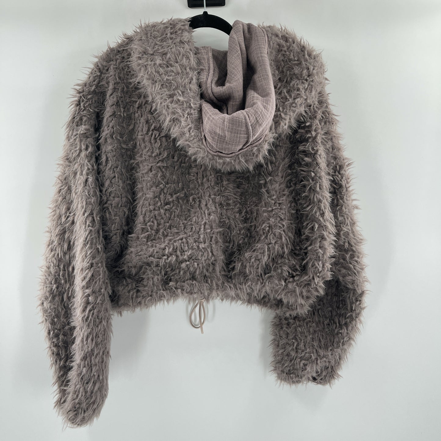 Free People Shaggy  Lavender Fur Cropped Jacket (Size M)