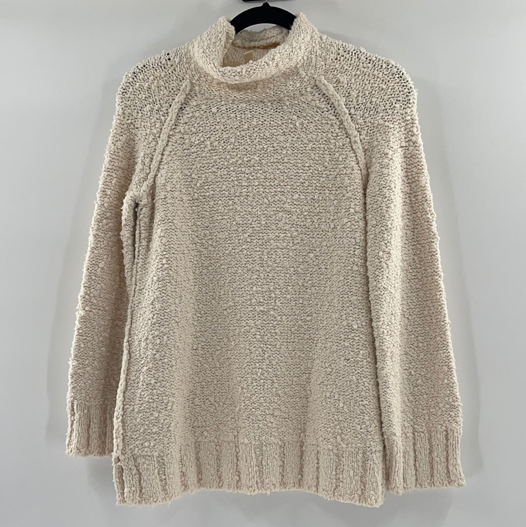 NWT Anthropologie Bishop + Young Mock Neck Tunic Sweater Taupe Size sold XS