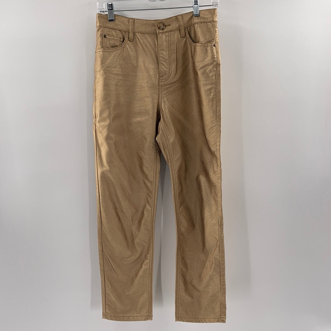 BDG Faux Leather Gold Pants (Sz 27)