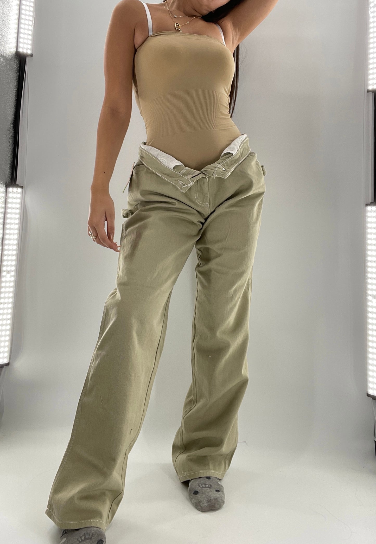 DICKIES Tan High Rise Relaxed Carpenter Pants (13/31)
