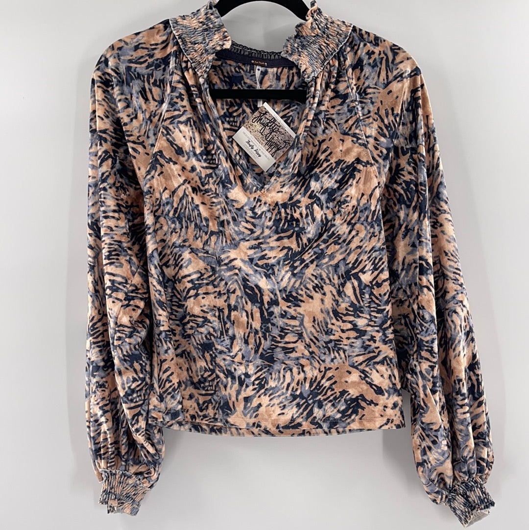 Free People Velour Blouse (S)