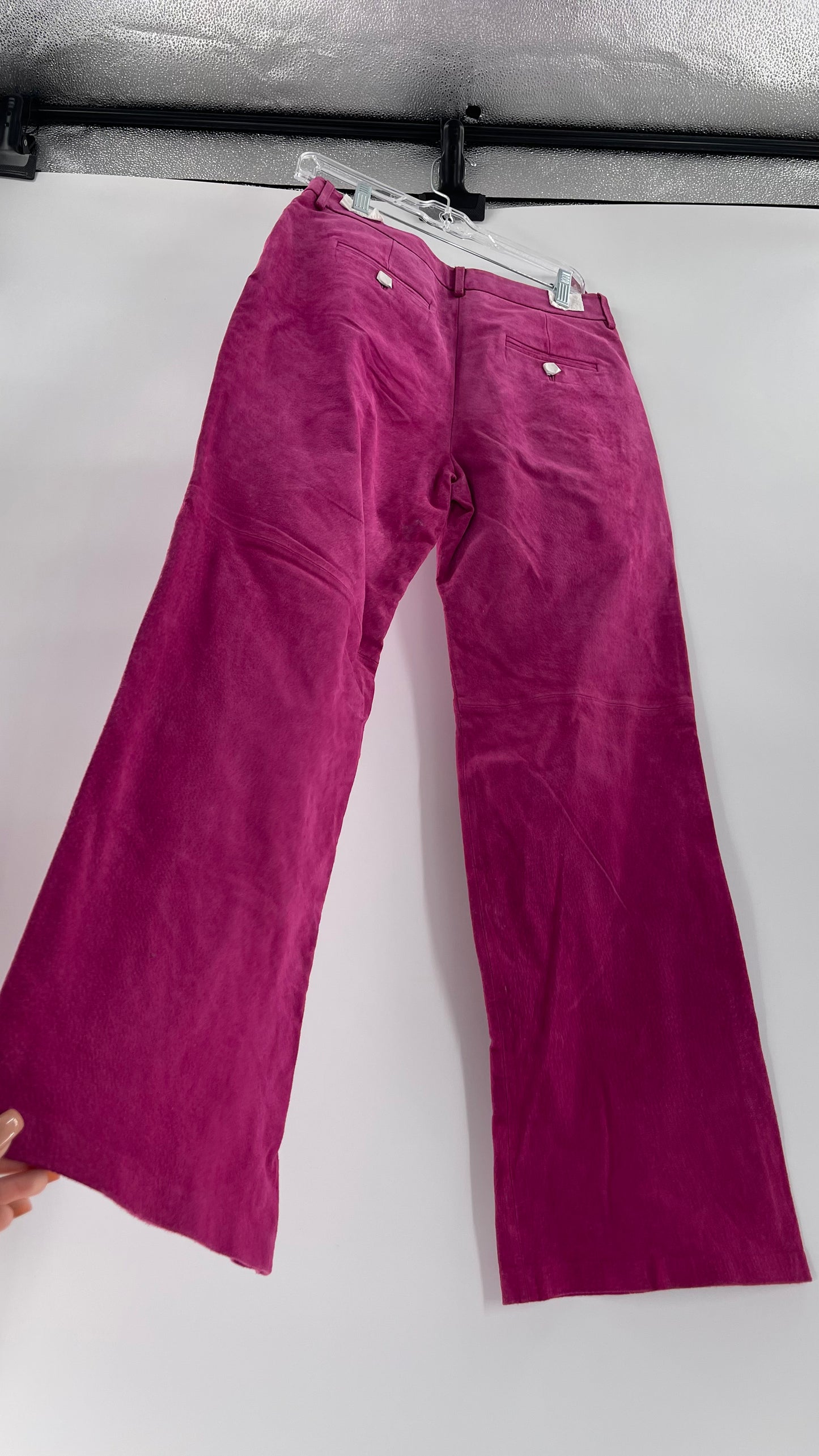 Vintage J.G. Hook Hot Pink 100% Genuine Leather Pants (Size 10)