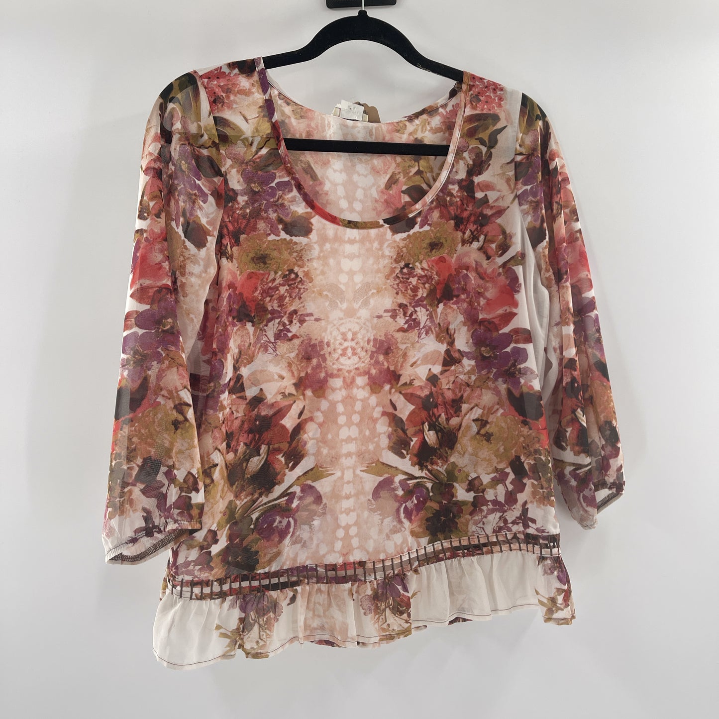 Lily White Floral Blouse (S)