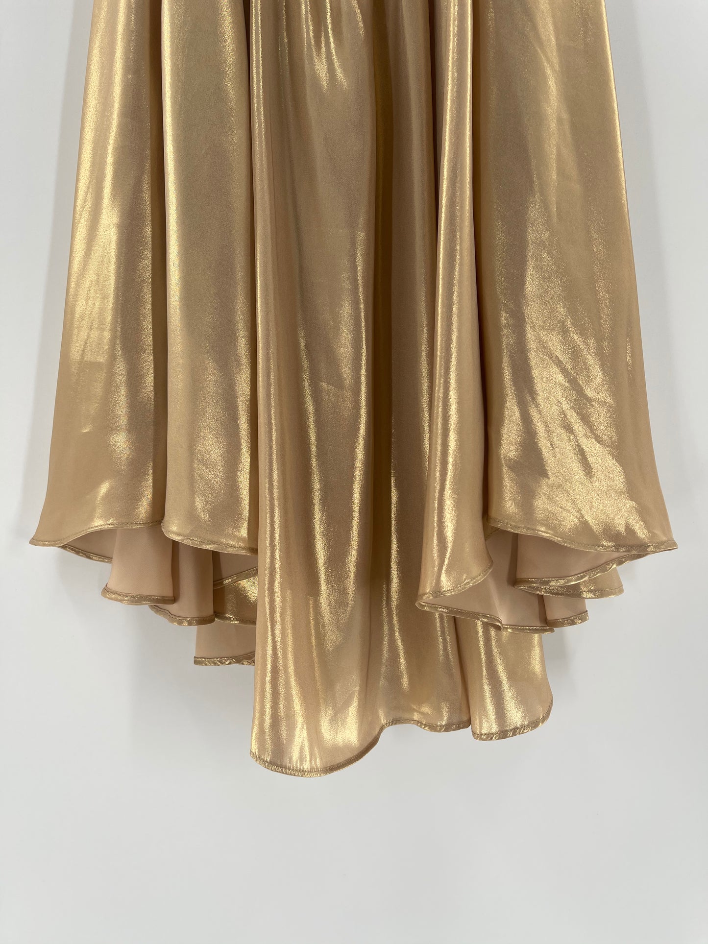 Free People Gold Molten Metal Dress (SzS)