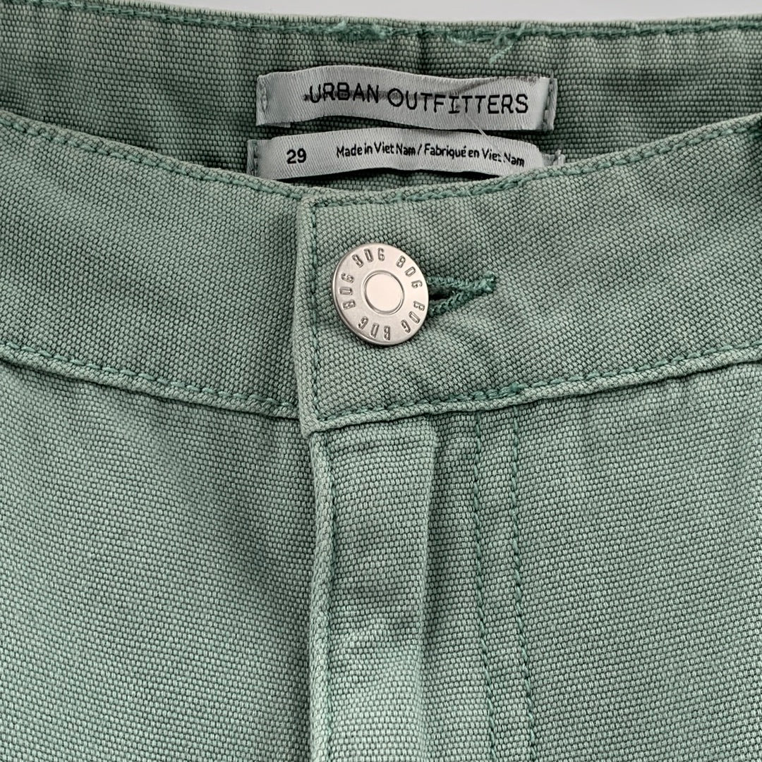 Urban Outfitters Pastel Green Canvas Patchwork Pants (Size 29)