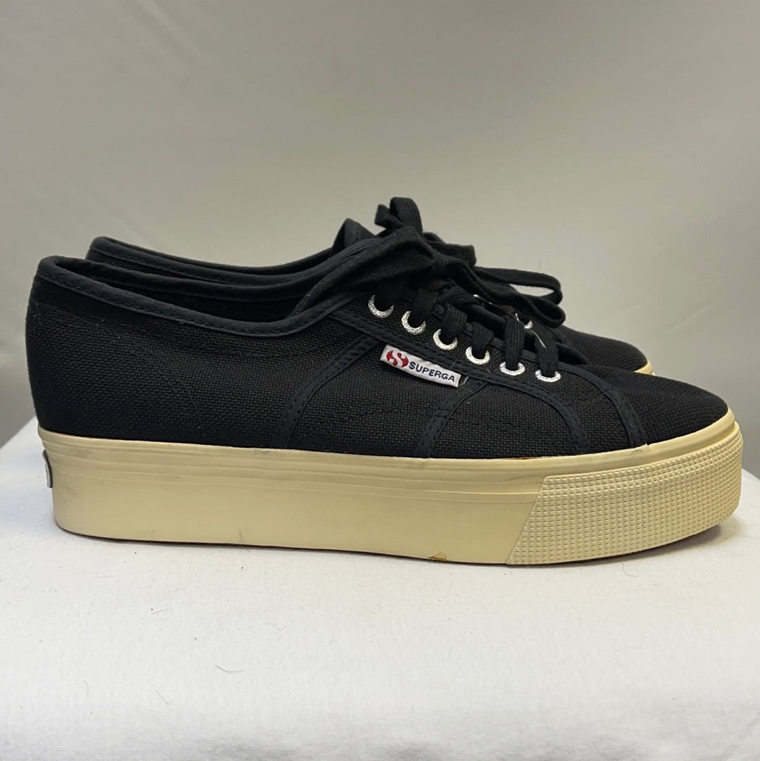 Superga Black Platform Sneakers