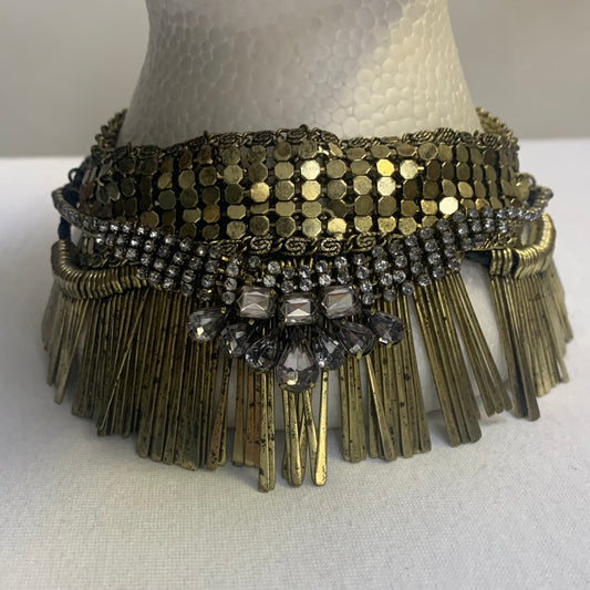 Layered Gold Choker Necklace